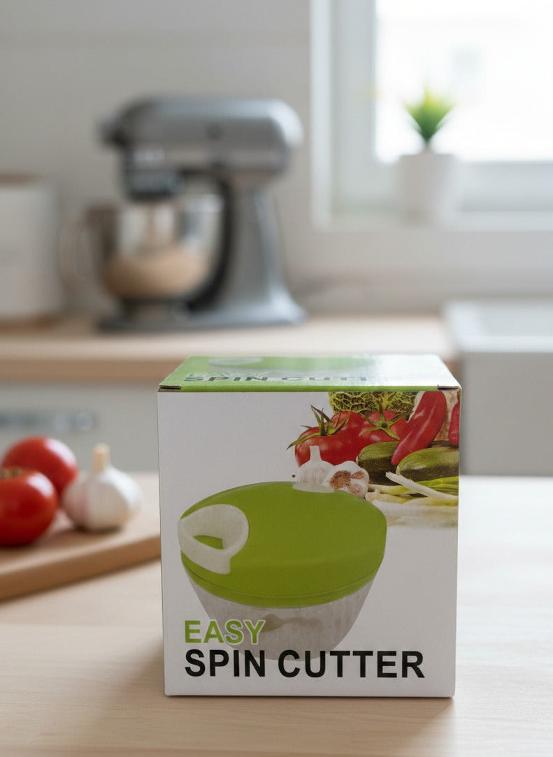 Easy spin cutter, multi-functional manual food chopper